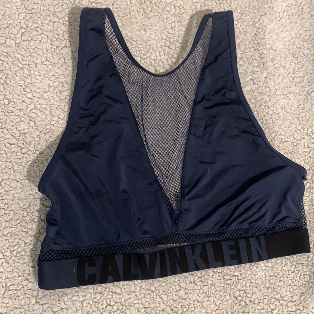 Calvin Klein Navy Blue Sports Bra